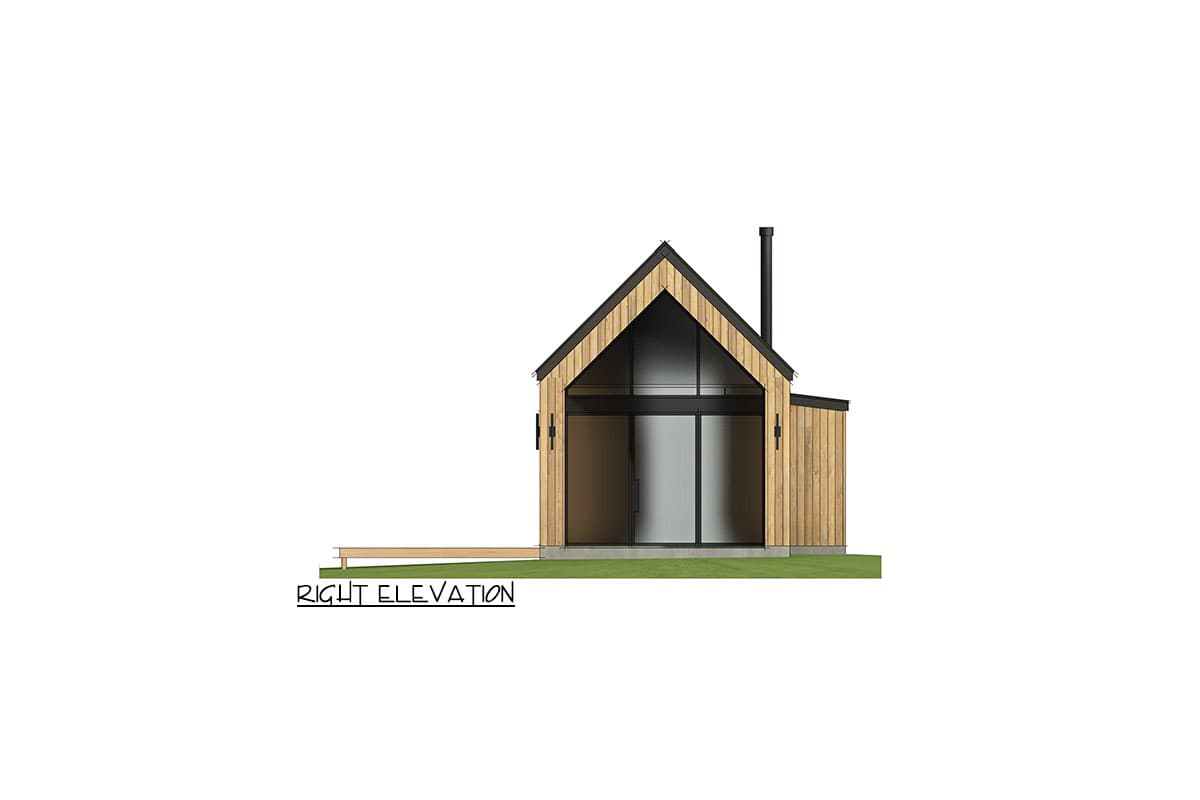 Plan 818066JSS: 1-Bedroom Scandinavian Style Cottage Home Plan or ADU - Image #9 - Cabin, Contemporary, Cottage, Modern, Scandinavian, Vacation