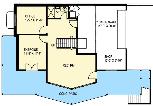 Plan 35381GH: Great Views with Garage Options - Floor Plan - Lower Level - Mountain, Northwest, Vacation