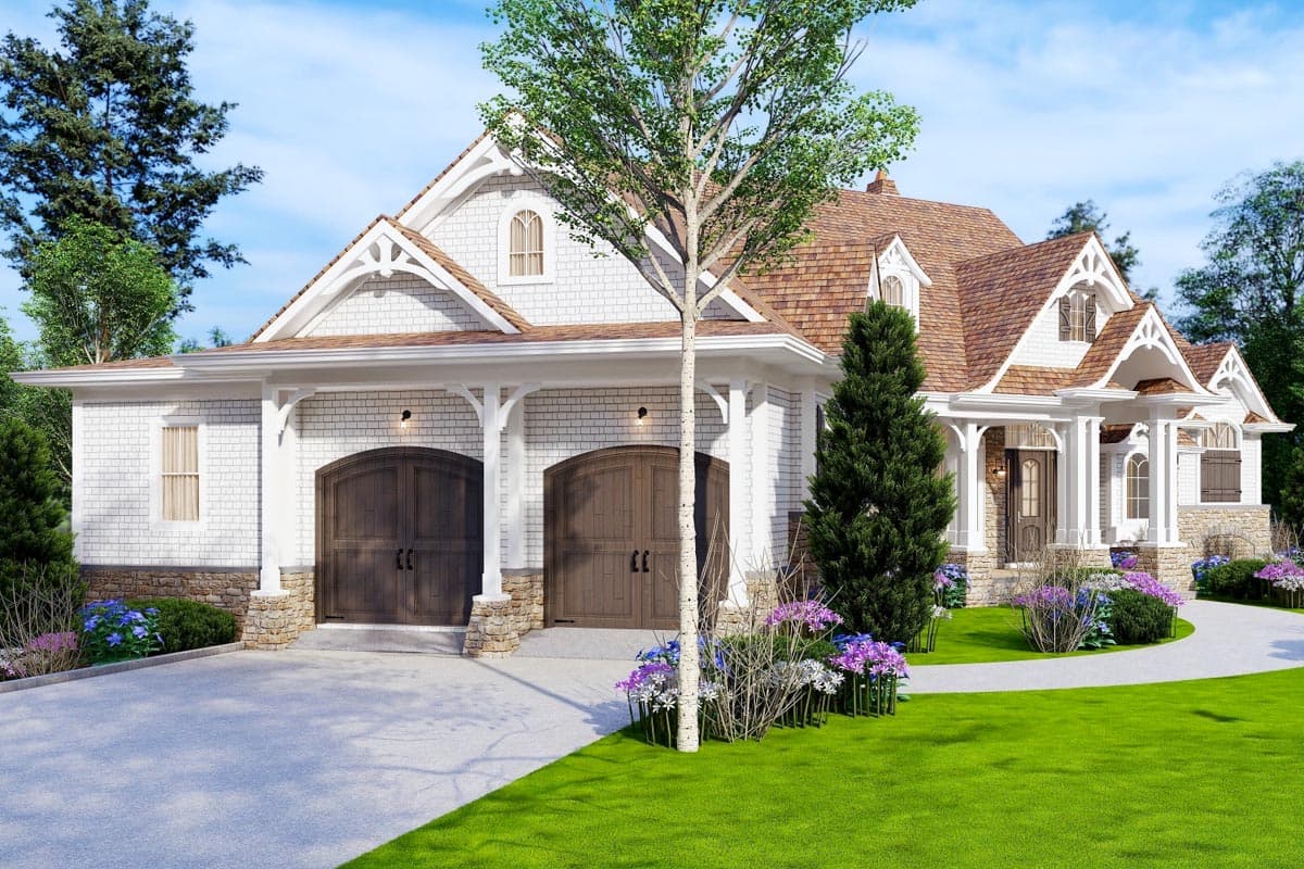 Plan 25813GE: Country Craftsman Plan with Angled Garage - Image #4 - Country, Craftsman, Mountain, Rustic