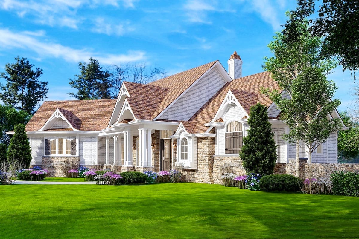 Plan 25813GE: Country Craftsman Plan with Angled Garage - Image #5 - Country, Craftsman, Mountain, Rustic