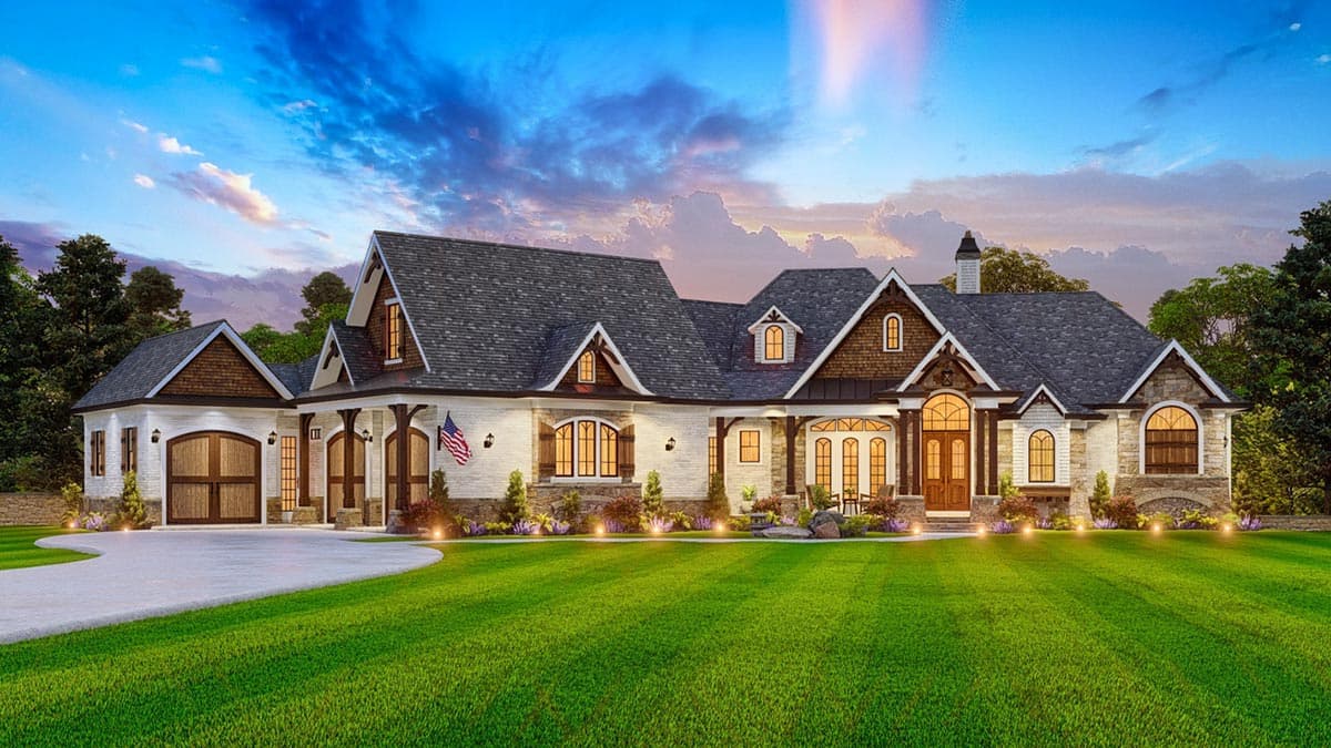 Plan 25814GE: 3400  Sq Ft Craftsman House Plan with Optional Upper and Lower Levels - Image #10 - Cottage, Country, Craftsman, Mountain, Rustic