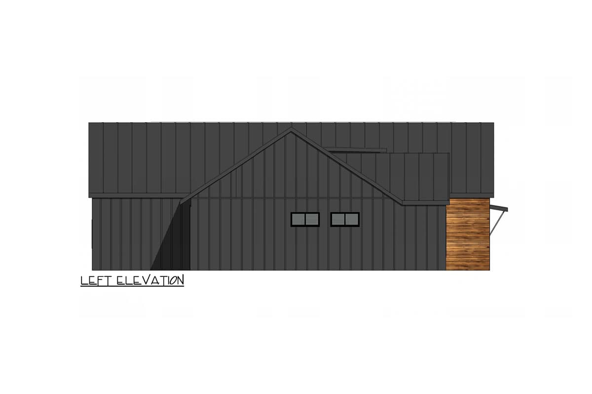 Plan 420096WNT: Under 1,500 Square Foot Modern Home Plan with Rear Garage - Image #13 - Modern, Mountain, Northwest