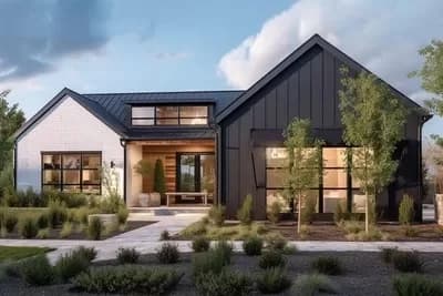 Under 1,500 Square Foot Modern Home Plan with Rear Garage