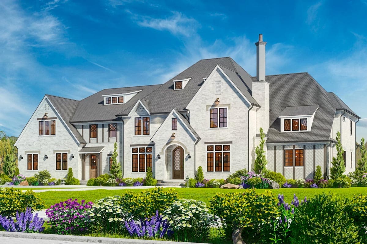 Plan 25815GE: 5985 Square Foot Luxury Home Plan with Two Bathrooms in the Main Floor Master Suite - Image #6 - European, Traditional