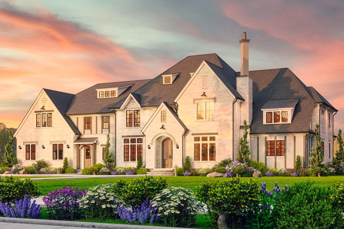 Plan 25815GE: 5985 Square Foot Luxury Home Plan with Two Bathrooms in the Main Floor Master Suite - Image #8 - European, Traditional