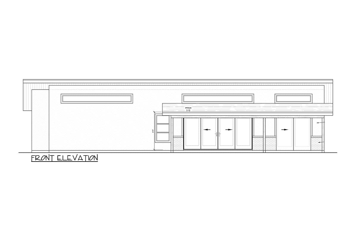 Plan 849013PGE: 2-Car Modern Garage Plan with 1-Bed ADU Apartment Under 1000 Sq. ft. - Image #7 - Carriage, Contemporary, Modern