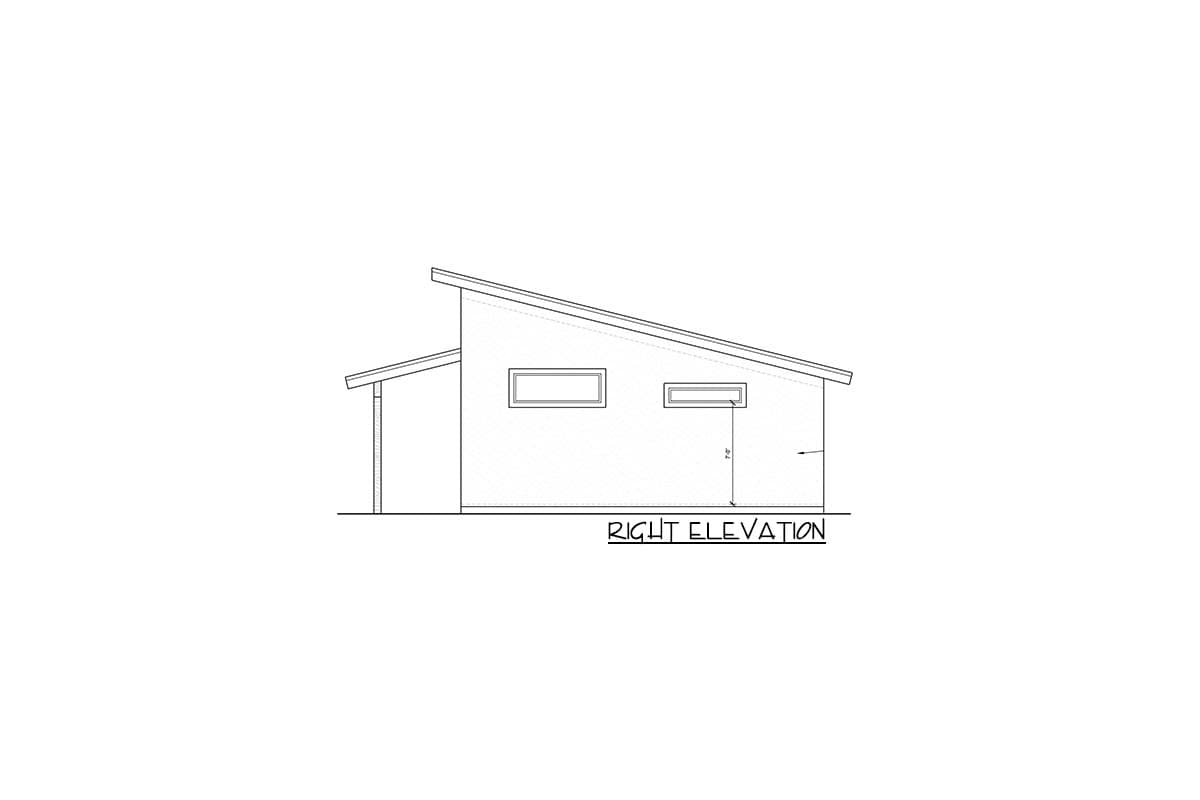 Plan 849013PGE: 2-Car Modern Garage Plan with 1-Bed ADU Apartment Under 1000 Sq. ft. - Image #8 - Carriage, Contemporary, Modern