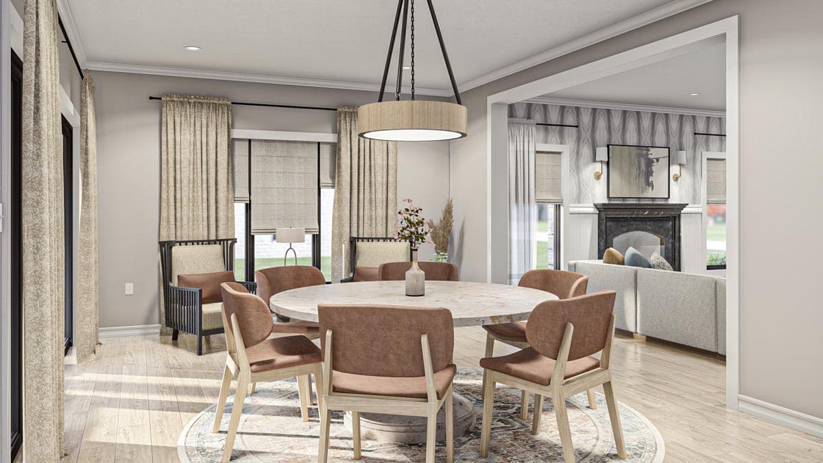 Plan 623262DJ: 3-Bedroom Colonial House Plan with Semi-Open Concept Layout  - Image #8 - Colonial, Country, Traditional