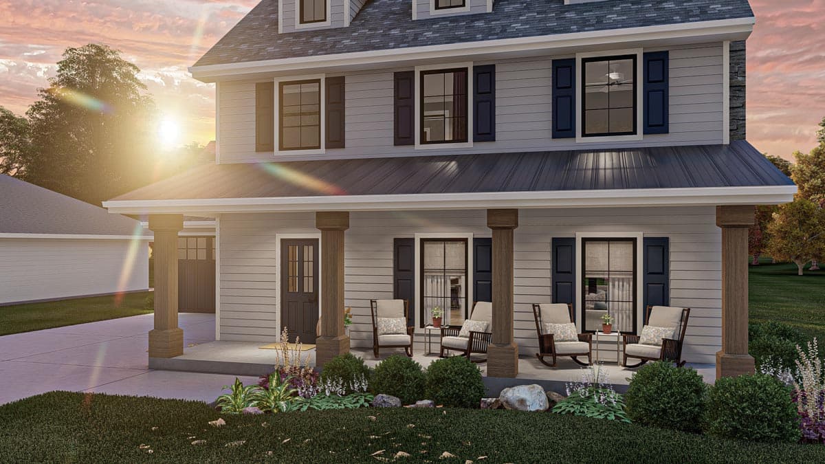 Plan 623262DJ: 3-Bedroom Colonial House Plan with Semi-Open Concept Layout  - Image #16 - Colonial, Country, Traditional