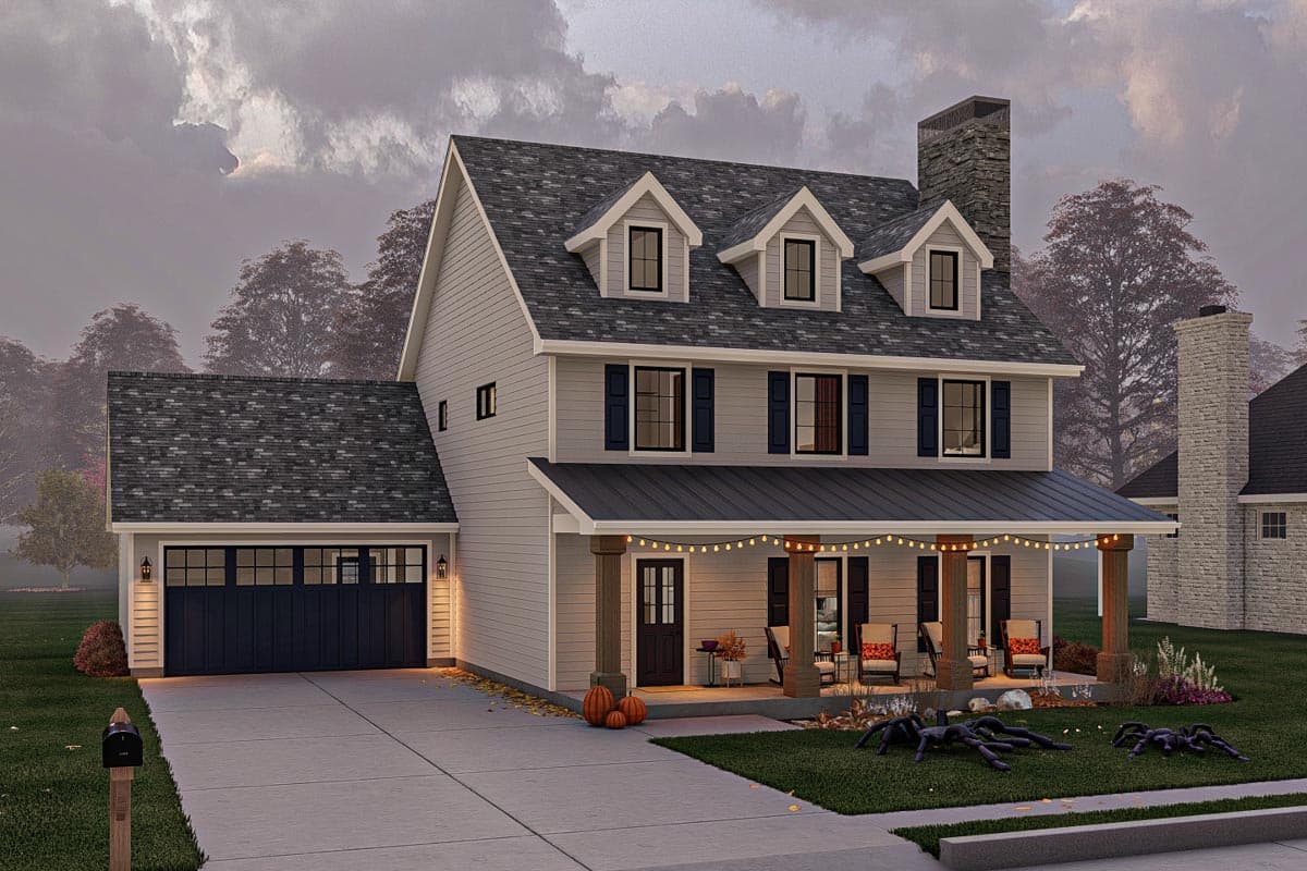 Plan 623262DJ: 3-Bedroom Colonial House Plan with Semi-Open Concept Layout  - Image #17 - Colonial, Country, Traditional