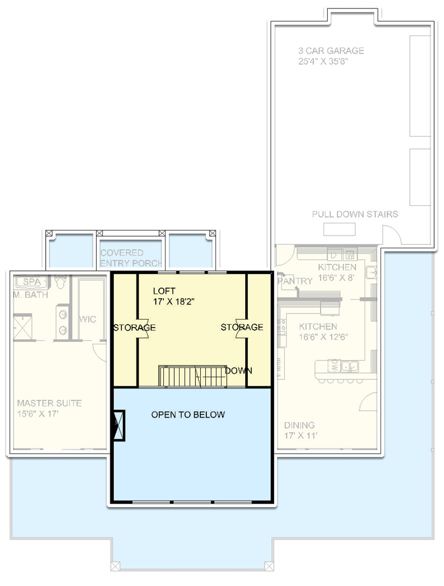 Plan 35392GH: Three Levels of Living Space - Floor Plan - Upper Level Loft - Contemporary, Mountain, Northwest, Vacation