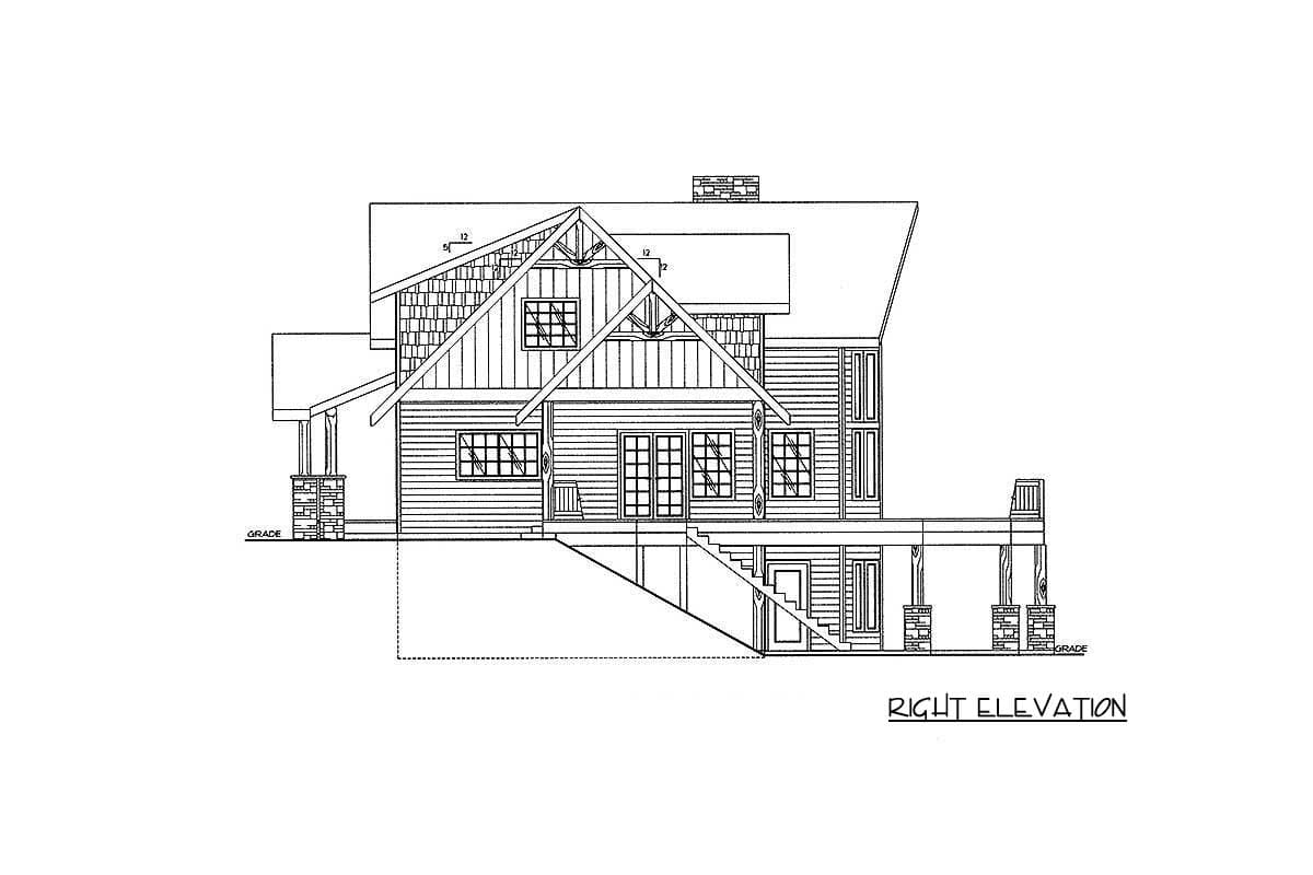 Plan 35393GH: Ideal Cottage Home Plan - Image #4 - Contemporary, Mountain, Northwest, Vacation