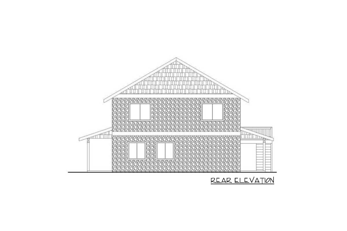 Plan 35396GH: Compact 2-Story House Plan With Spacious Deck - 1999 Sq Ft - Image #5 - Carriage, Mountain, Rustic