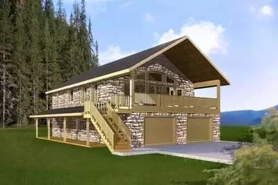Compact 2-Story House Plan With Spacious Deck - 1999 Sq Ft