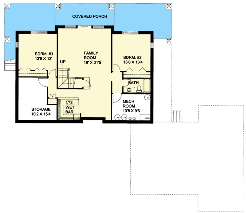 Plan 35398GH: King of the Mountain - Floor Plan - Lower Level - Mountain, Northwest, Vacation