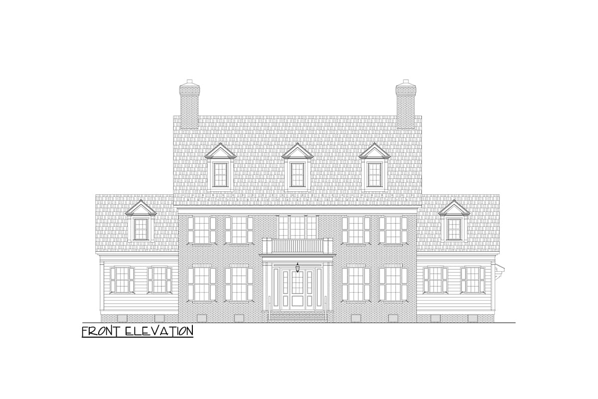 Plan 550014LAN: Exclusive Traditional Southern Home Plan with Symmetrical Front Elevation - Image #9 - Southern, Southern Traditional, Traditional
