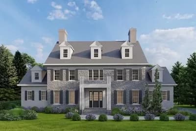 Exclusive Traditional Southern Home Plan with Symmetrical Front Elevation