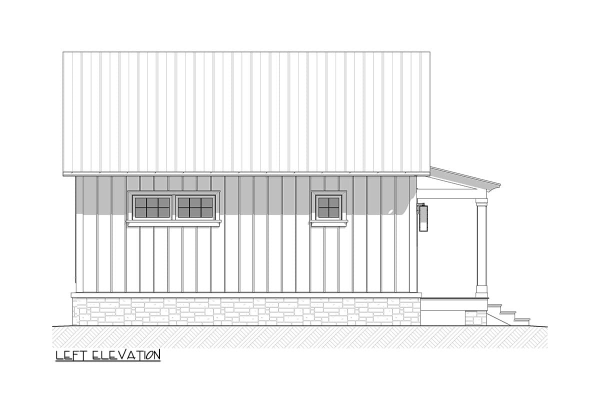 Plan 865021SHW: 485 Square Foot Tiny House Plan with Loft  - Image #13 - Craftsman, Rustic