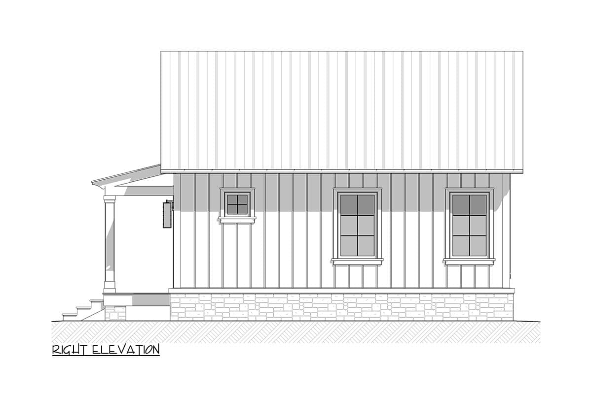 Plan 865021SHW: 485 Square Foot Tiny House Plan with Loft  - Image #15 - Craftsman, Rustic