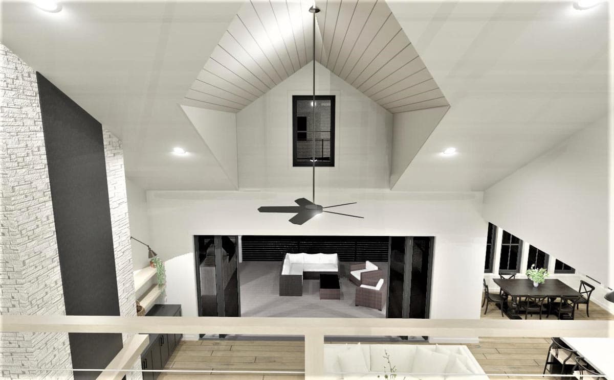 Plan 703005TYL: Transitional House Plan with Two Story Great Room and Lower Level with Home Theater - Image #16 - Contemporary, Transitional