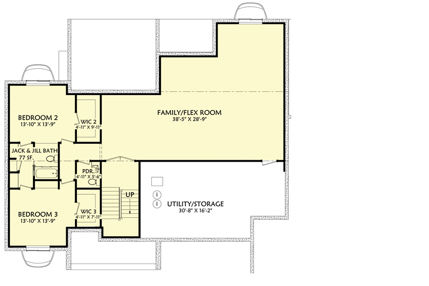 Plan 703006TYL: 3920 Square Foot Contemporary Scandinavian House Plan with Rooftop Deck - Floor Plan - Optionally Finished Lower Level - Contemporary, Scandinavian, Transitional