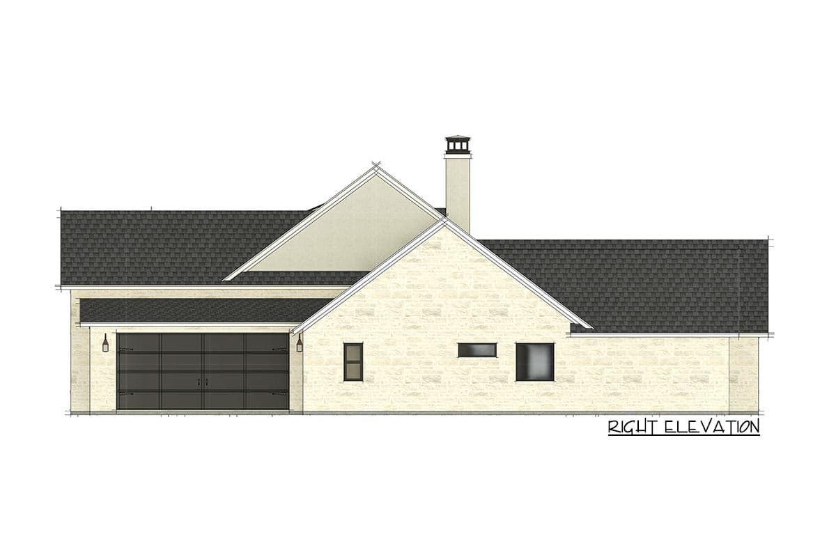 Plan 818067JSS: Farmhouse Plan with Split-Bed Layout and Laundry Access from Primary Suite - 2646 Sq Ft - Image #5 - Country, Farmhouse, Modern Farmhouse, New American, Transitional