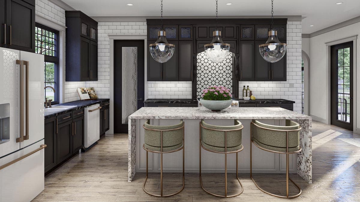 Plan 623264DJ: 3-Bed Modern Victorian Home Plan with Rear-Entry Garage - Image #10 - Cottage, European, Transitional, Victorian