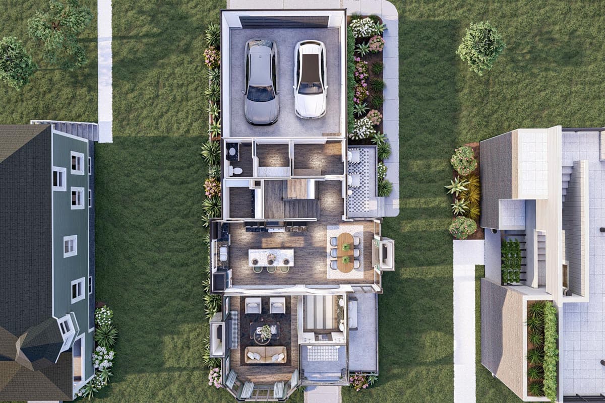 Plan 623264DJ: 3-Bed Modern Victorian Home Plan with Rear-Entry Garage - Image #26 - Cottage, European, Transitional, Victorian