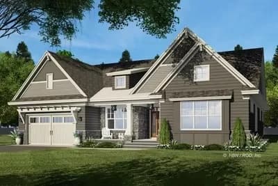 3-Bed Traditional Ranch Home Plan with Open Concept Floor Plan