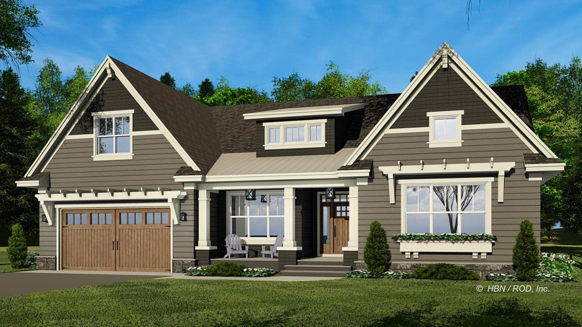 Plan 14761RK: Split Bedroom New American Farmhouse Plan Under 2400 Square Feet with Home Office - Image #8 - Country, Craftsman, Modern Farmhouse, New American