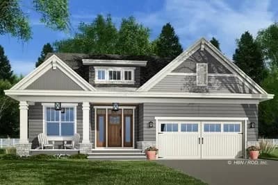 2502 Square Foot 2-Story Traditional-Style House Plan with Flex Home Office or 4th Bedroom