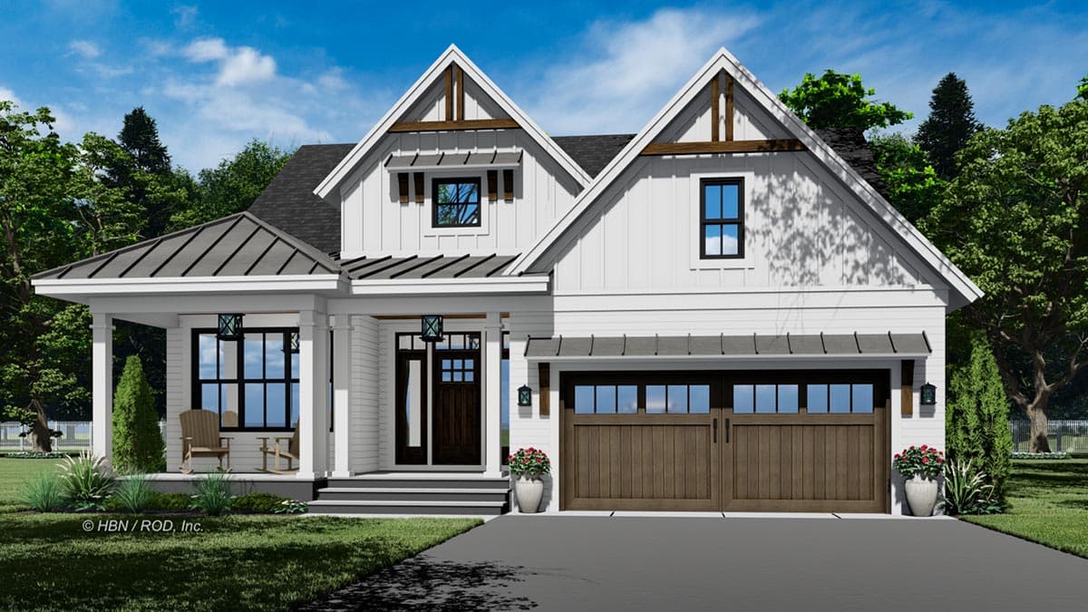 Plan 14766RK: 2-Story New American Farmhouse Plan with Flex Room and 2-Story Foyer - Image #5 - Country, Craftsman, Modern Farmhouse, New American