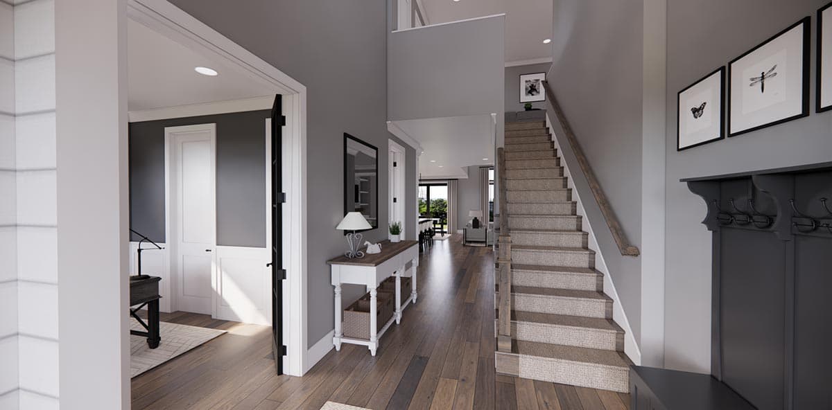 Plan 14766RK: 2-Story New American Farmhouse Plan with Flex Room and 2-Story Foyer - Image #6 - Country, Craftsman, Modern Farmhouse, New American