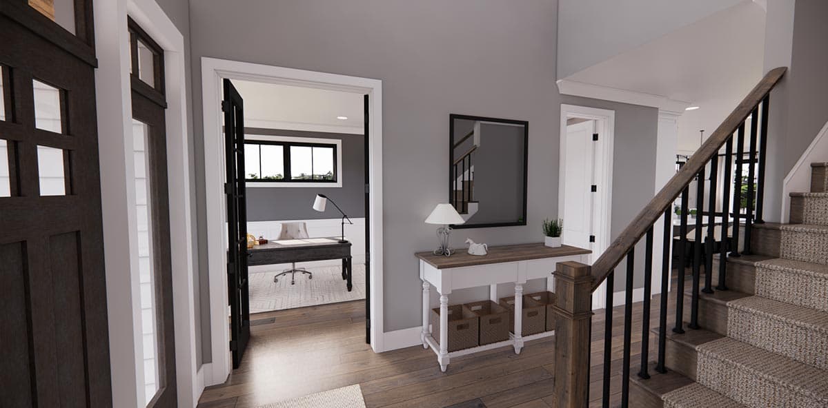 Plan 14766RK: 2-Story New American Farmhouse Plan with Flex Room and 2-Story Foyer - Image #7 - Country, Craftsman, Modern Farmhouse, New American