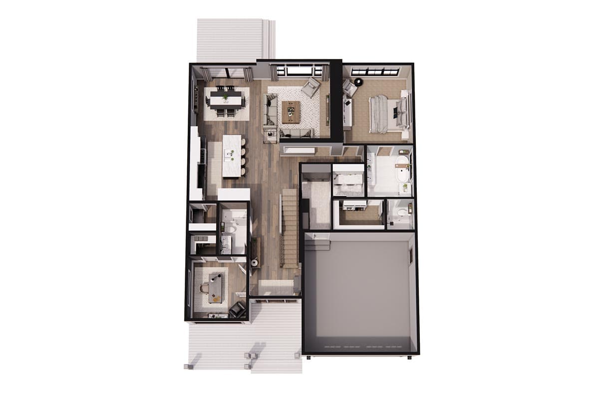 Plan 14766RK: 2-Story New American Farmhouse Plan with Flex Room and 2-Story Foyer - Image #36 - Country, Craftsman, Modern Farmhouse, New American