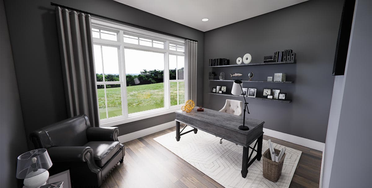 Plan 14768RK: 2570 Square Foot One-Story House Plan with Home Office and Split Bed Layout - Image #8 - Country, Craftsman, Modern Farmhouse, New American