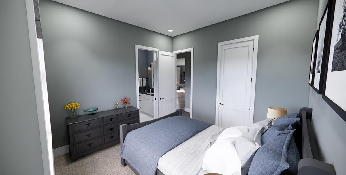 Plan 14768RK: 2570 Square Foot One-Story House Plan with Home Office and Split Bed Layout - Image #17 - Country, Craftsman, Modern Farmhouse, New American