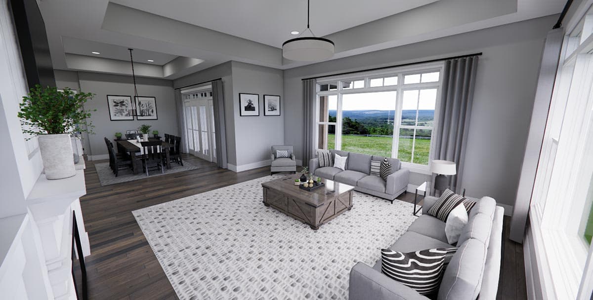 Plan 14768RK: 2570 Square Foot One-Story House Plan with Home Office and Split Bed Layout - Image #22 - Country, Craftsman, Modern Farmhouse, New American