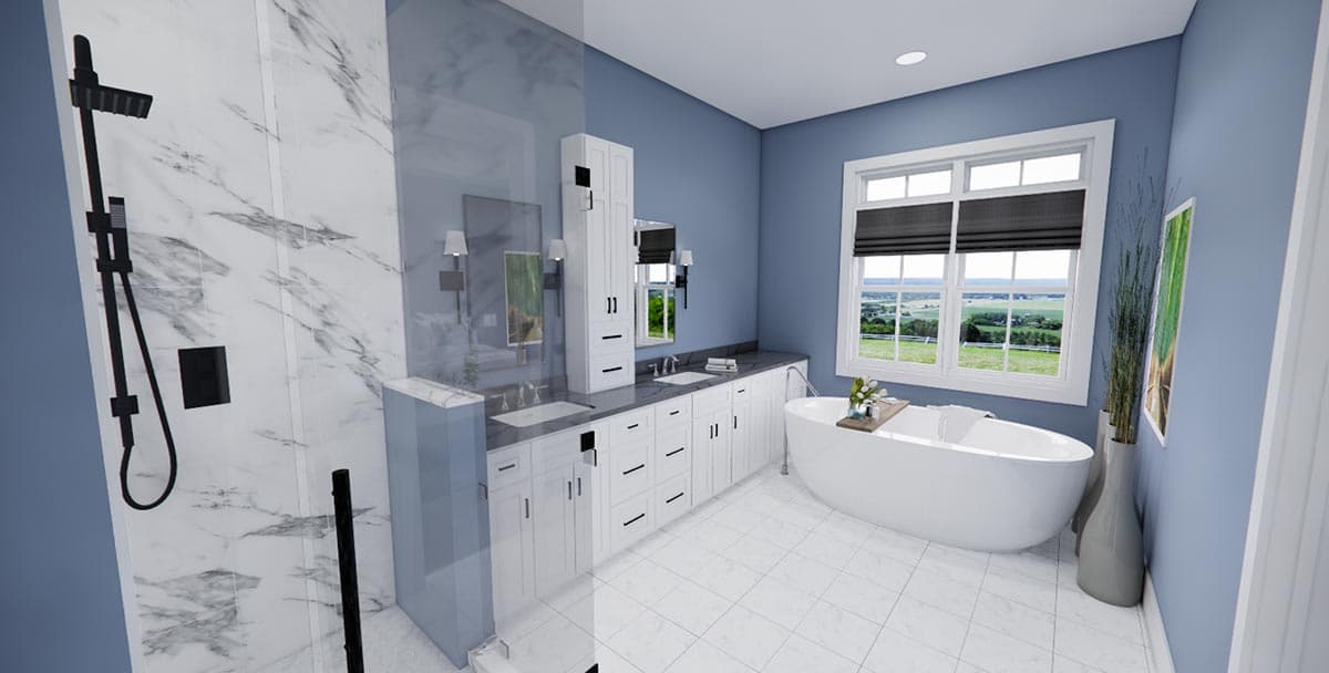 Plan 14768RK: 2570 Square Foot One-Story House Plan with Home Office and Split Bed Layout - Image #37 - Country, Craftsman, Modern Farmhouse, New American