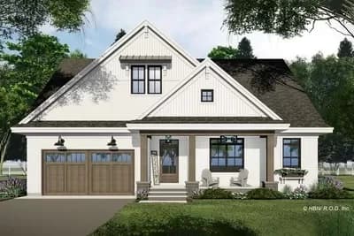 2170 Square Foot 3 Bed Modern Farmhouse with Home Office
