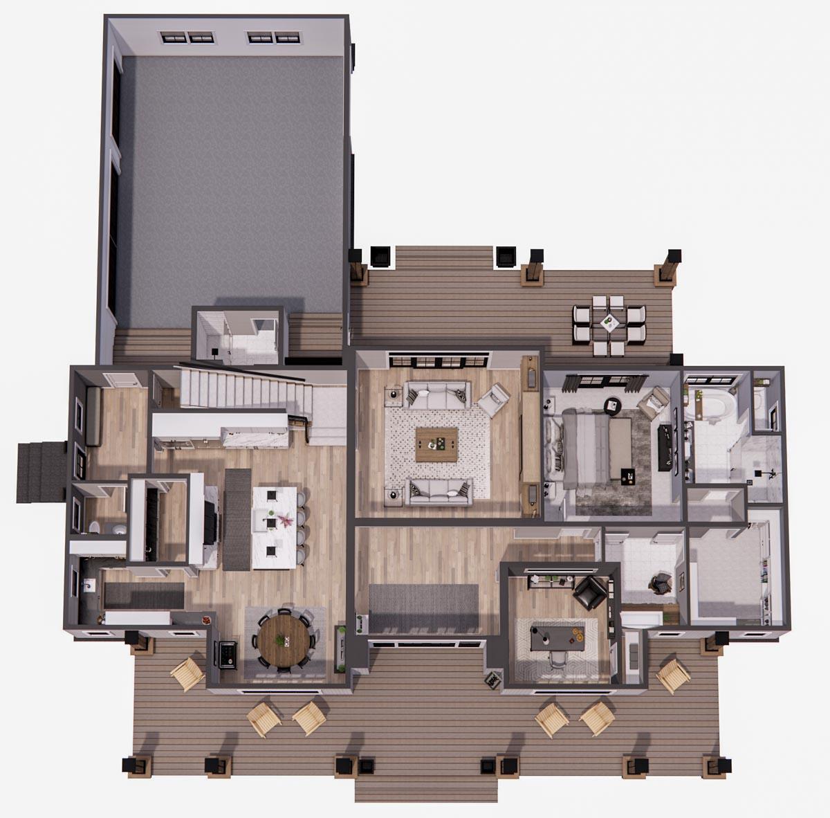 Plan 14770RK: Modern Farmhouse Plan with Home Office and Bonus Expansion - 3482 Sq Ft - Image #67 - Country, Modern Farmhouse, New American