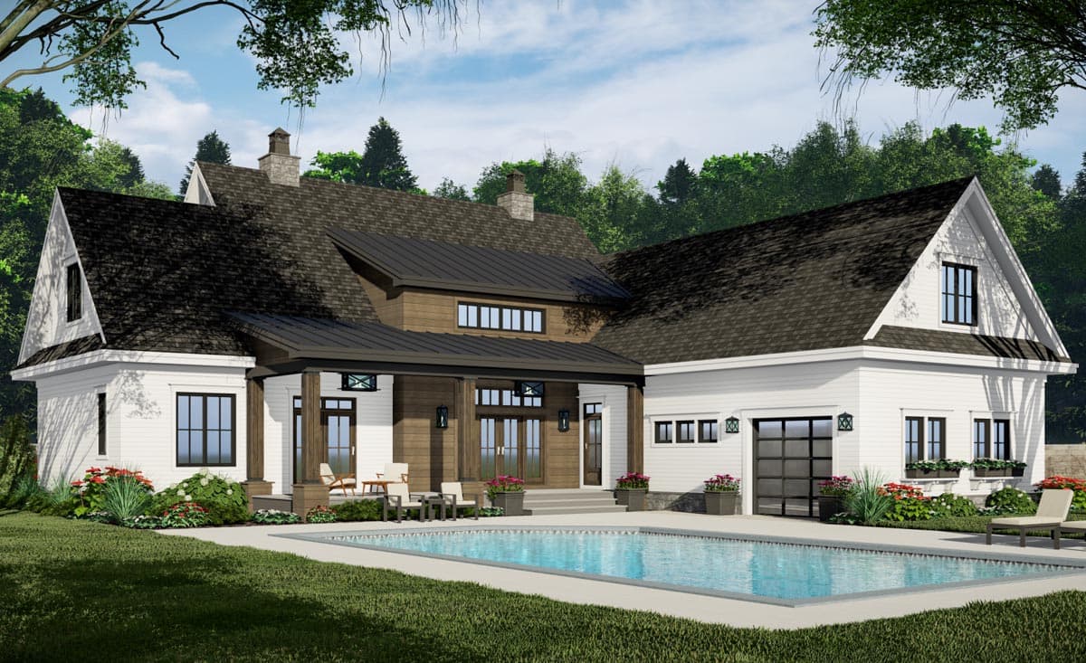 Plan 14771RK: 3 Bed 3264 Sq Ft Modern Farmhouse Plan with Home Office and Bonus Expansion - Image #5 - Country, Farmhouse, Modern Farmhouse
