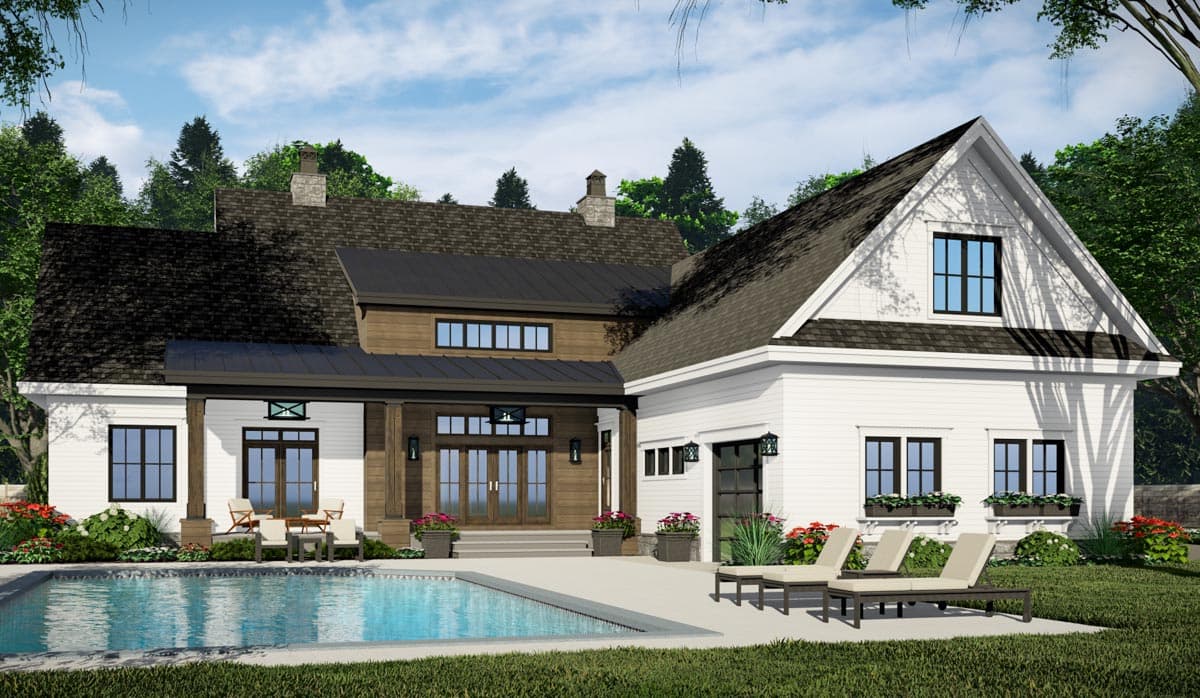 Plan 14771RK: 3 Bed 3264 Sq Ft Modern Farmhouse Plan with Home Office and Bonus Expansion - Image #6 - Country, Farmhouse, Modern Farmhouse