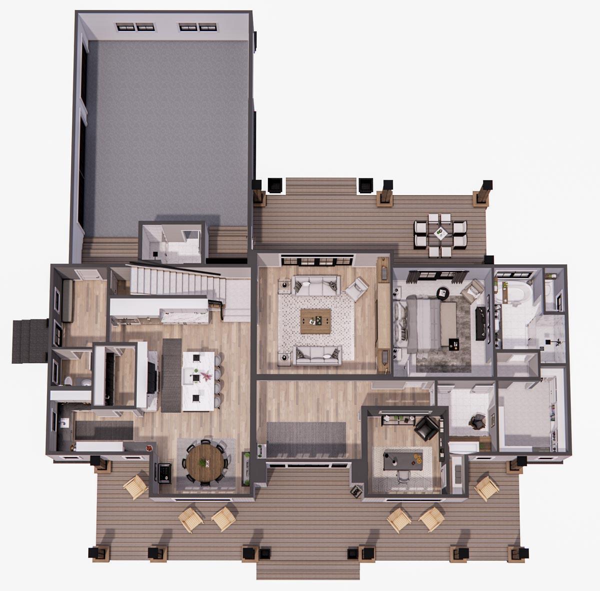 Plan 14771RK: 3 Bed 3264 Sq Ft Modern Farmhouse Plan with Home Office and Bonus Expansion - Image #66 - Country, Farmhouse, Modern Farmhouse