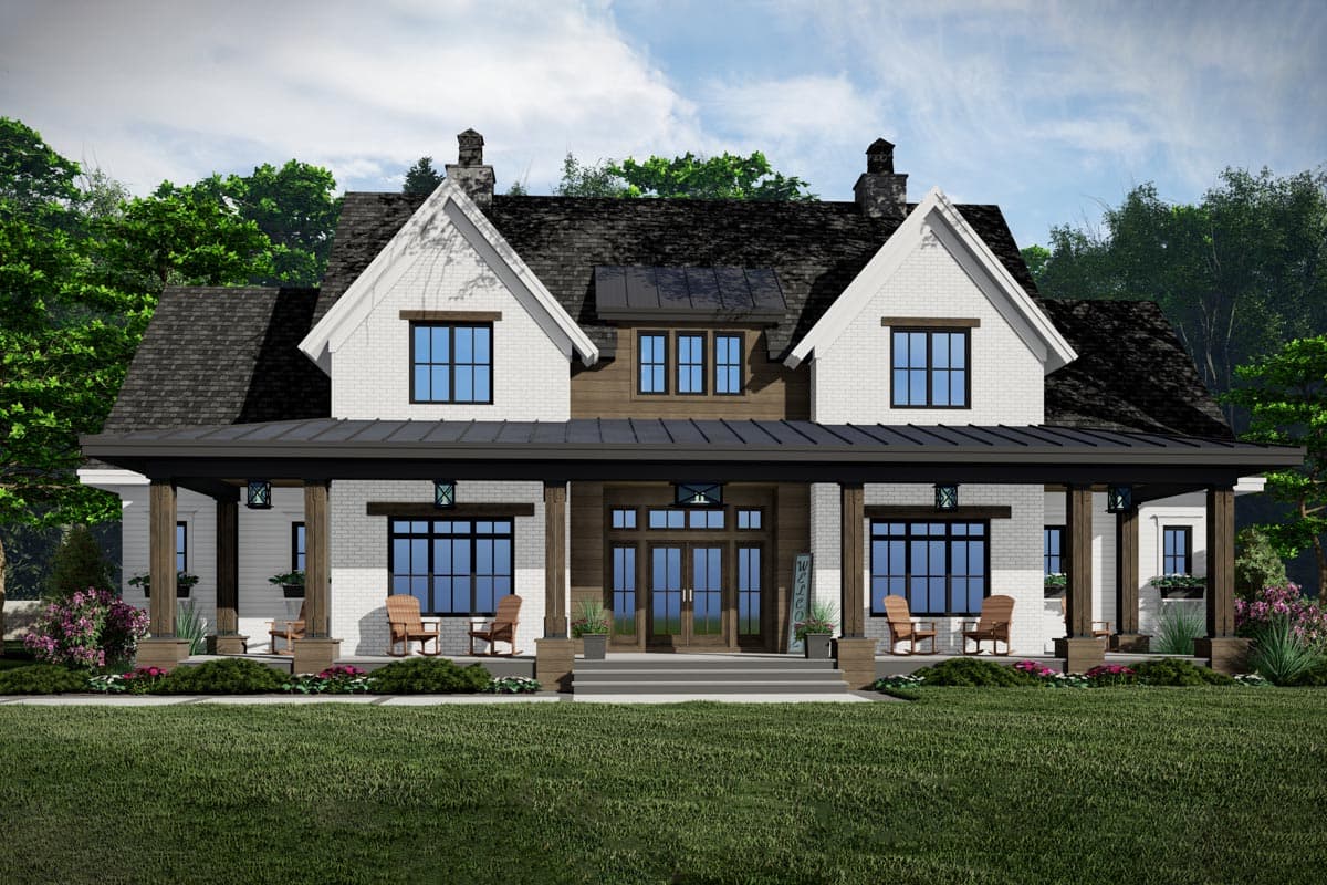 Plan 14772RK: 5 Bedroom Modern Farrnhouse Plan Under 3500 Square Feet with Bonus Expansion - Image #4 - Country, Modern Farmhouse, New American