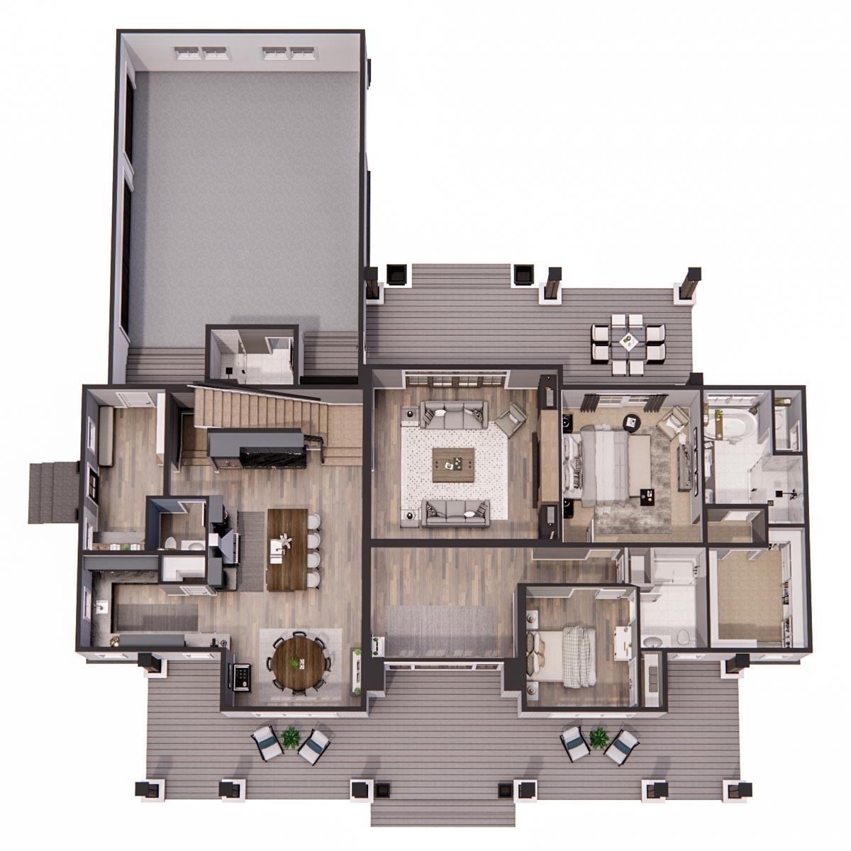 Plan 14772RK: 5 Bedroom Modern Farrnhouse Plan Under 3500 Square Feet with Bonus Expansion - Image #69 - Country, Modern Farmhouse, New American