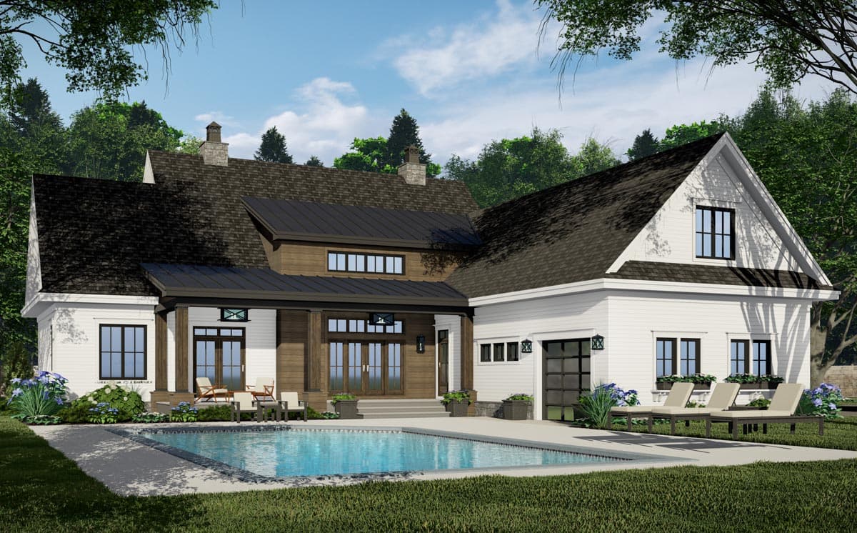 Plan 14773RK: 3264 Sq Ft 4 Bed Modern Farmhouse with 2-Story Great Room and Bonus Room Expansion - Image #7 - Country, Farmhouse, Modern Farmhouse
