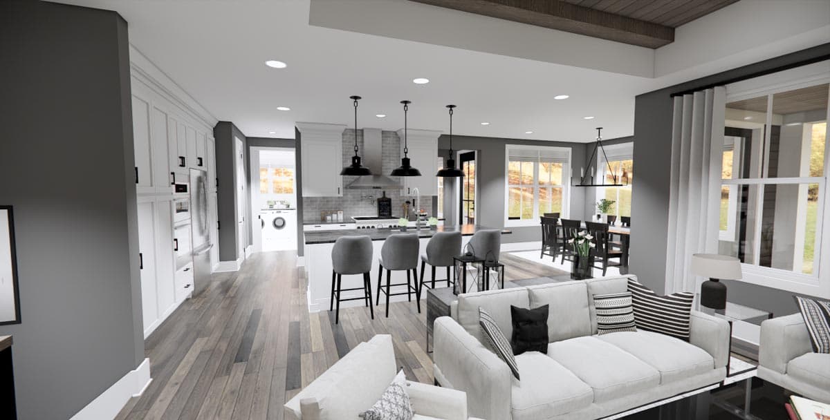 Plan 14774RK: 2176 Square Foot Contemporary Farmhouse with Two 10-Foot-Deep Rear Porches - Image #12 - Country, Craftsman, Modern Farmhouse, New American