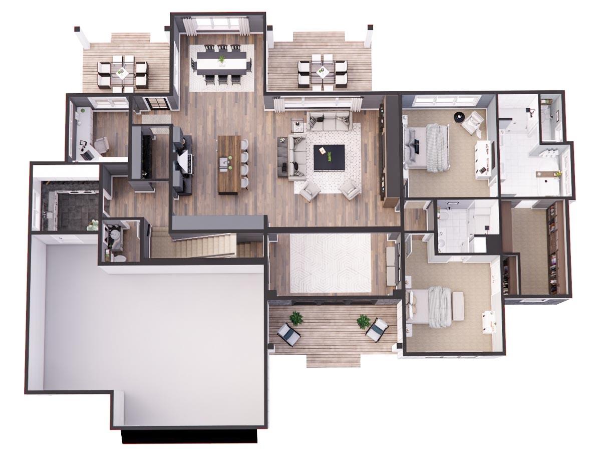 Plan 14775RK: 3138 Square Foot New American House Plan with Upstairs Suite - Image #47 - Country, Craftsman, Farmhouse, Modern Farmhouse, New American, Traditional