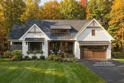 2030 Square Foot New American Farmhouse Plan with 4 Bedrooms
